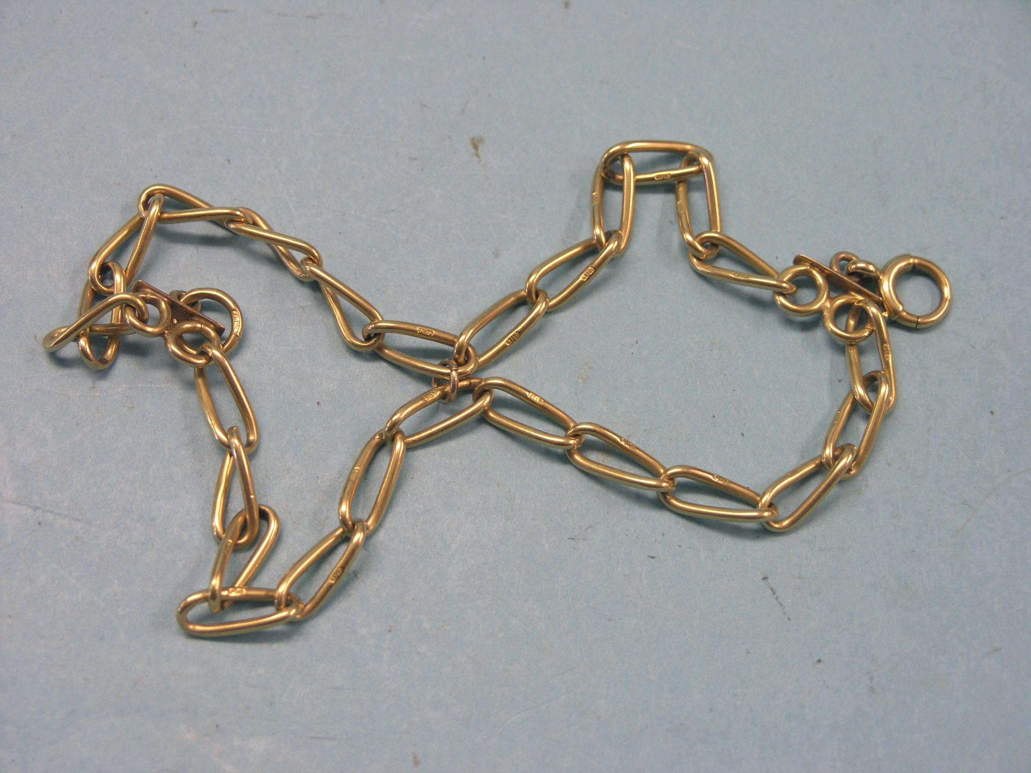 Appraisal: An ct gold watch-chain grams