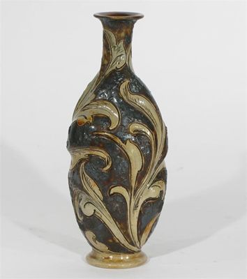 Appraisal: A Martin Brothers stoneware vase impressed and incised with stylised