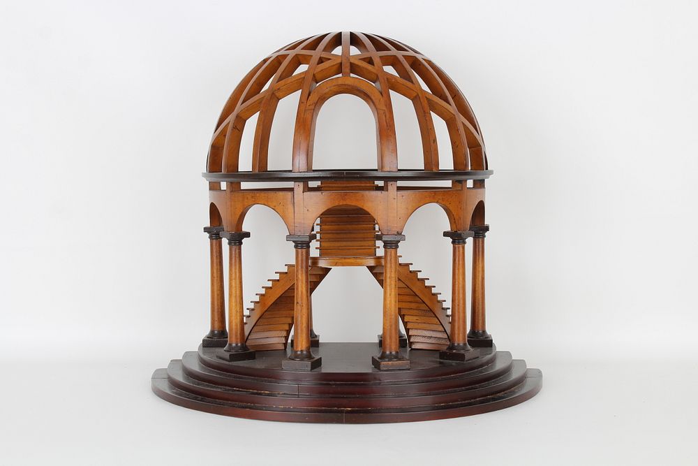 Appraisal: Architectural Model of a Round Half Rotunda Architectural Model of