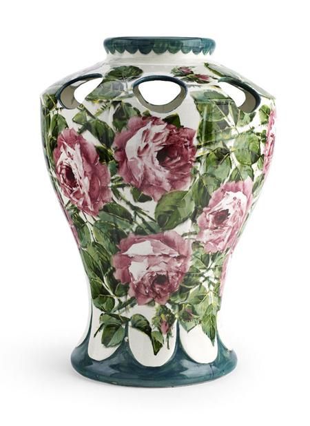 Appraisal: WEMYSS KENMORE VASE CIRCA decorated by Karel Nekola with cabbage