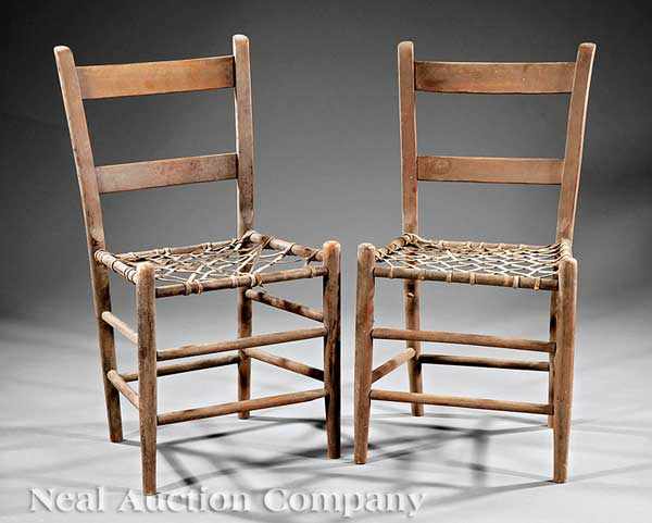 Appraisal: A Pair of Southern Side Chairs th c probably Kentucky