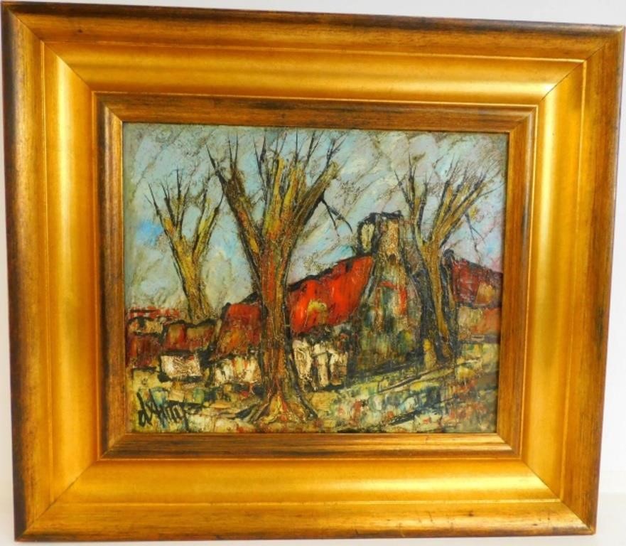 Appraisal: HENRI D' ANTY - FRENCH OIL PAINTING ONcanvas depicting a