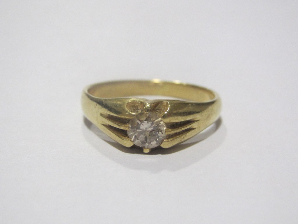 Appraisal: Gents ct gold diamond solitaire ring