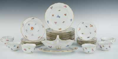 Appraisal: A Meissen Twenty-Nine Piece Porcelain Luncheon and Tea Set Scattered