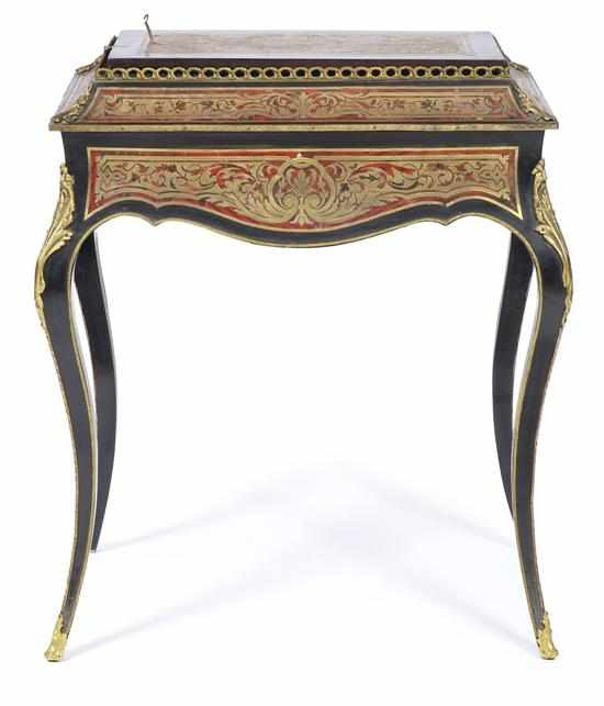 Appraisal: A TH CENTURY LOUIS XV STYLE SCARLET TORTOISESHELL AND CUT