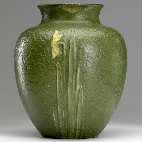 Appraisal: GRUEBY Exceptional large vase by Ruth Erickson with three yellow