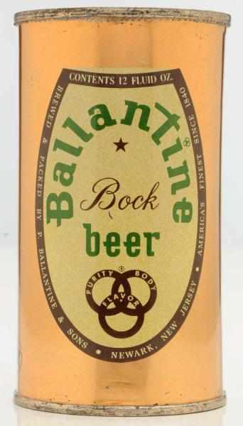 Appraisal: Ballantine Bock Beer Green Flat Top Beer Can - Clean