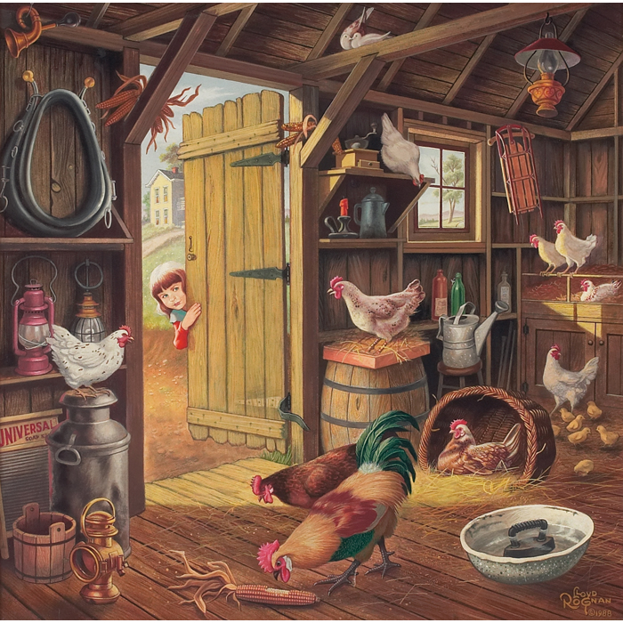 Appraisal: Lloyd Norman Rognan American - '' Child's Observation The Rooster