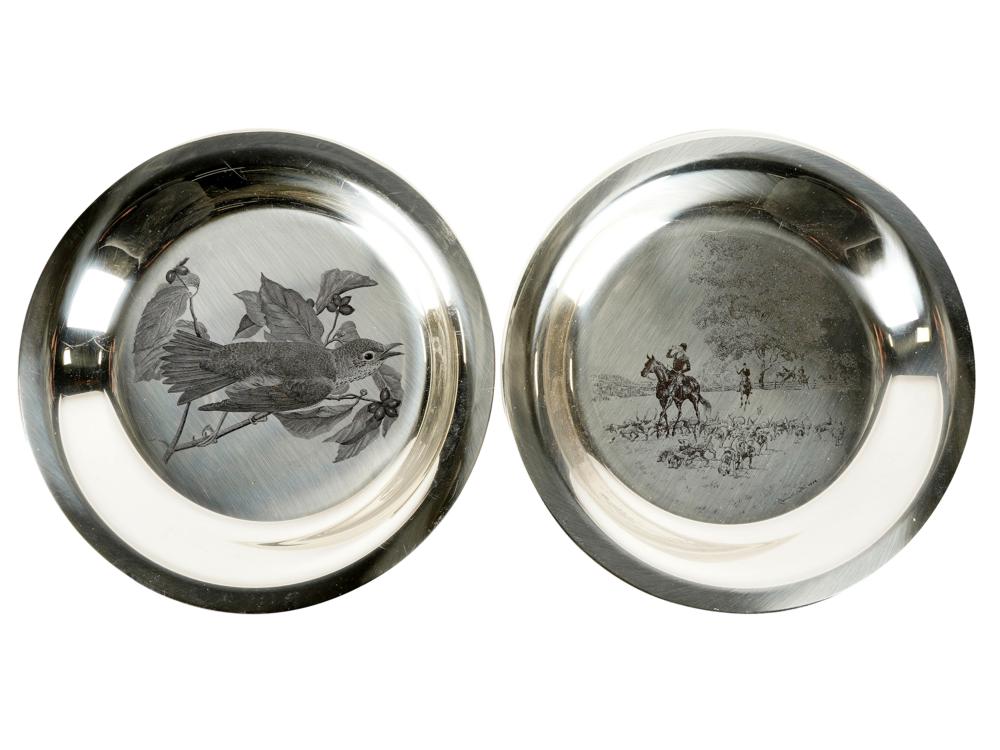 Appraisal: TWO FRANKLIN MINT STERLING COLLECTOR PLATESeach from a limited edition