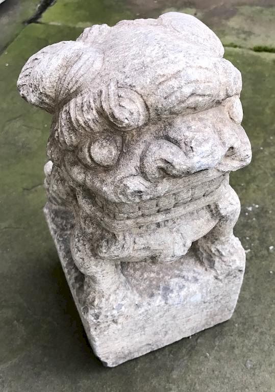 Appraisal: Chinese Carved Stone Foo Dog Chinese carved stone Foo dog