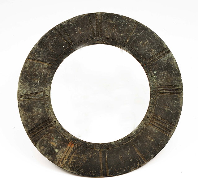 Appraisal: AN TH CENTURY BRASS CLOCK CHAPTER RING with Roman numerals