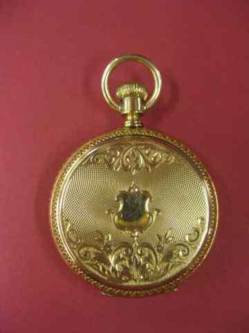 Appraisal: Elgin k Gold Pocketwatch hunting case finely engraved case Roman