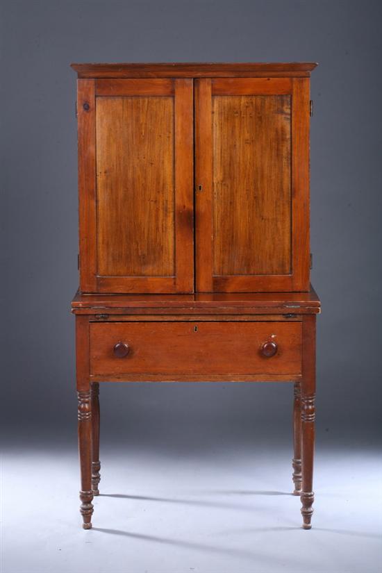 Appraisal: AMERICAN LATE FEDERAL MIXED WOOD PLANTATION DESK early th century