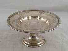 Appraisal: A silver cake dish by Gorham U S A engraved