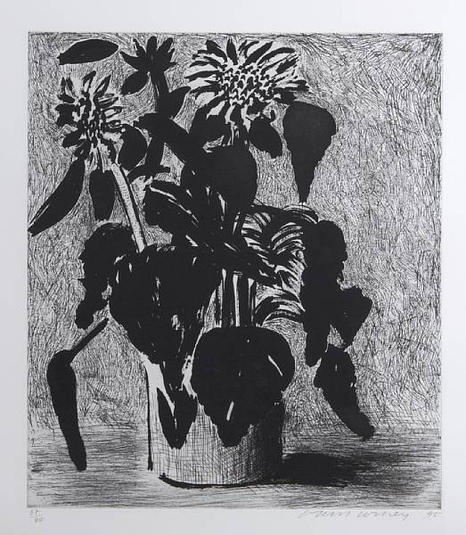 Appraisal: David Hockney British born Sunflowers II MCA Tokyo Etching and