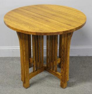 Appraisal: STICKLEY Audi Arts Crafts Oak Center Table From a Greenwich