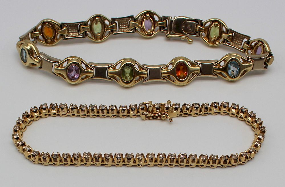 Appraisal: JEWELRY kt Gold Bracelet Grouping One Signed Includes a kt