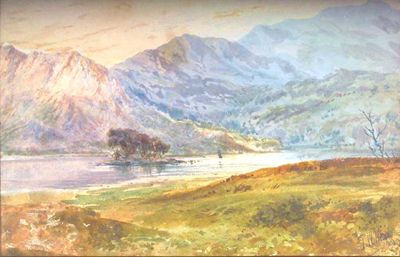 Appraisal: JOHN WILSON HEPPLE - Loch Achray signed and dated watercolour