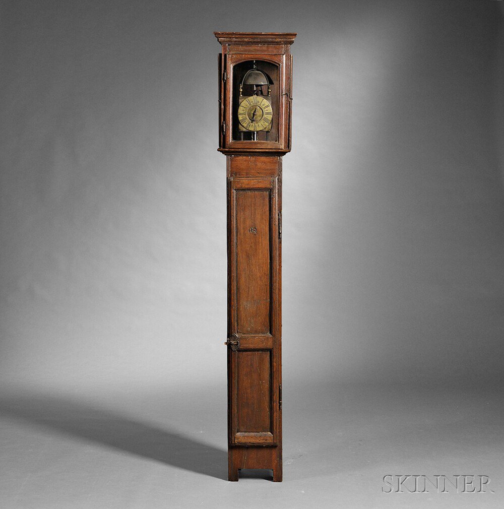 Appraisal: Oak-cased Brass Lantern Clock England early th century the domed