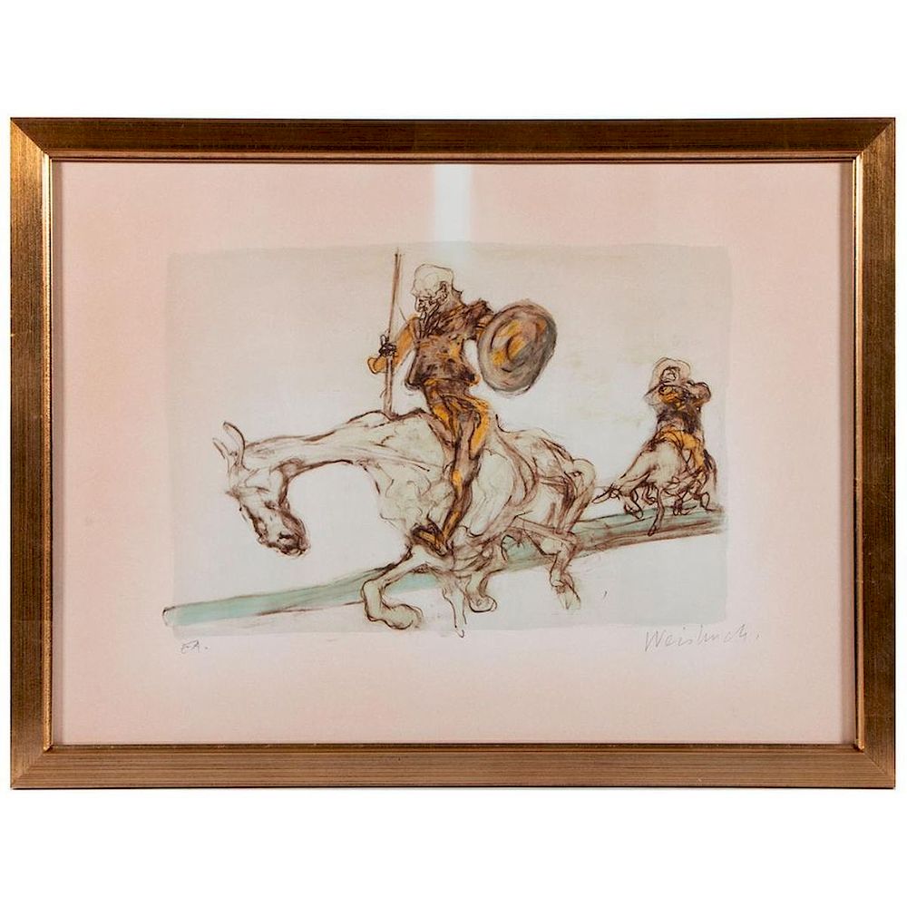 Appraisal: A print of Don Quixote by Claude Weisbuch - Frame