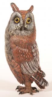 Appraisal: C Kauba Austrian Cold Painted Bronze Owl Austrian Cold Painted