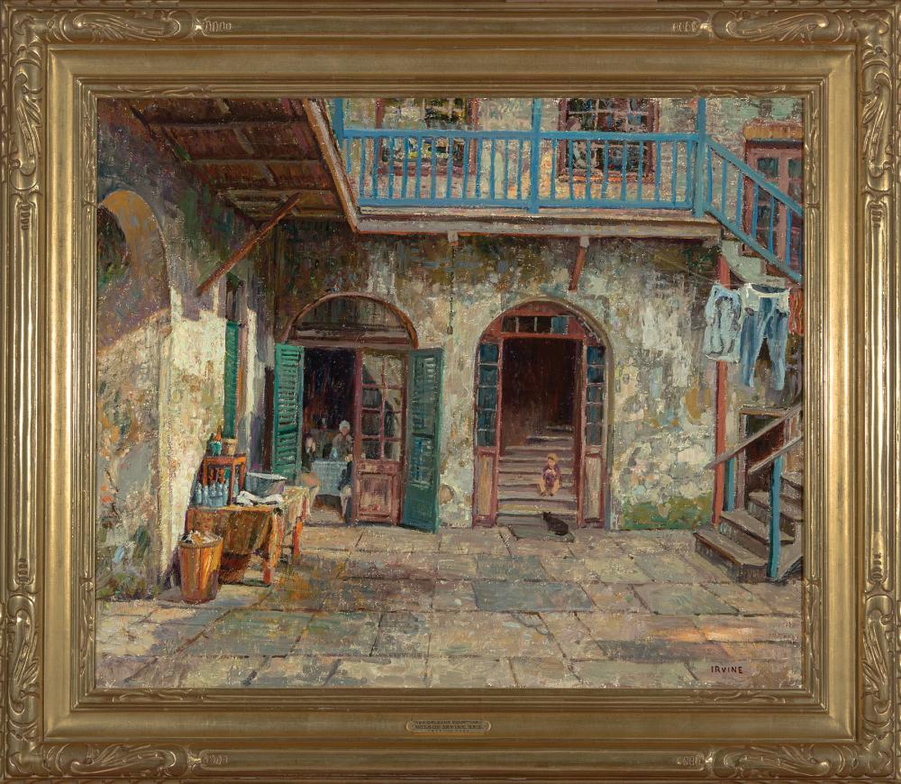 Appraisal: Wilson Henry Irvine American - New Orleans Courtyard oil on