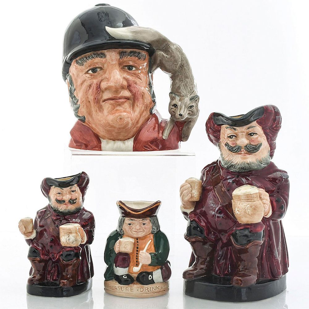 Appraisal: ROYAL DOULTON CERAMIC JUGS Honest Measure Falstaff x and Gone