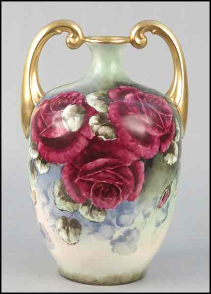 Appraisal: LIMOGES PAINTED AND GILT PORCELAIN VASE J Pouyat '' x