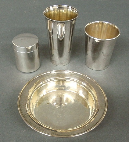 Appraisal: - Group of sterling silver to incl two julep cups