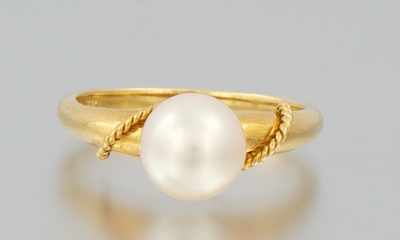 Appraisal: A Mikimoto k Gold and Pearl Ring k yellow gold