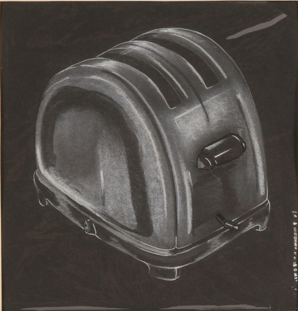 Appraisal: Harvey Pierce American th century Toaster charcoal and pastel on