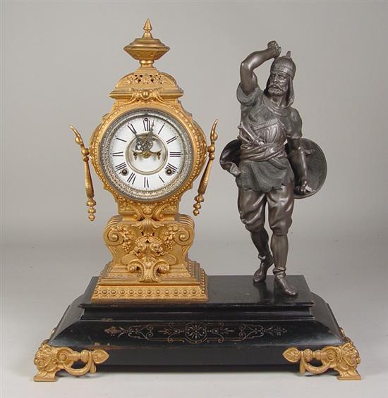 Appraisal: Aesthetic Movement Ansonia Figural Clock with Mars Circa Ebonized wooden