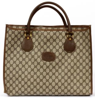 Appraisal: GUCCI MONOGRAM CANVAS BAG GUCCI MONOGRAM CANVAS BAG W Gucci