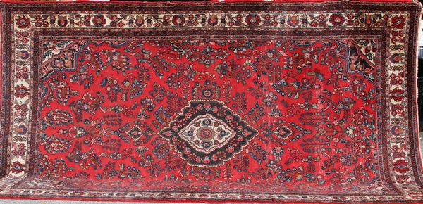 Appraisal: Semi-antique Persian Kaputrang Hamadan rug ' x ' EST