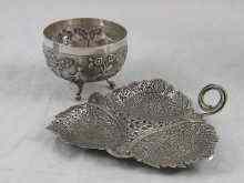 Appraisal: Eastern silver A bowl on three feet cm diameter and