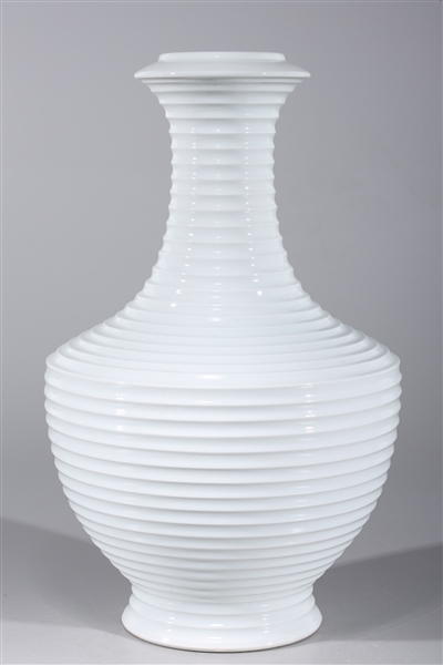 Appraisal: Chinese blanc de chine fluted vase overall good condition H