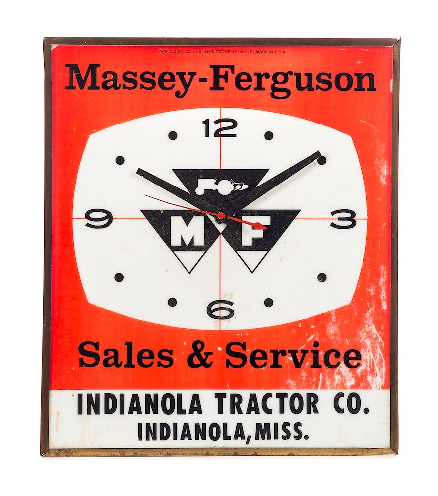 Appraisal: Massey Ferguson Advertising Clock Measures tall wide Good original condition