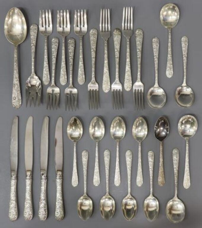 Appraisal: lot of American sterling silver partial flatware service Alvin Manufacturing