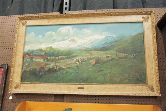 Appraisal: PASTORAL LANDSCAPE PAINTING BY MARIANI ITALIAN TH CENTURY Oil on