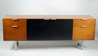 Appraisal: John Stuart Mid John Stuart mid-century credenza having two ebonized