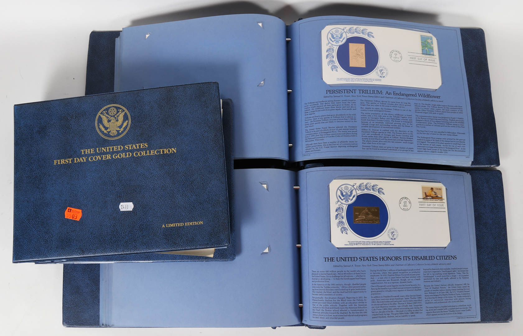 Appraisal: U S st Day Covers Gold Collection albums Undernumber