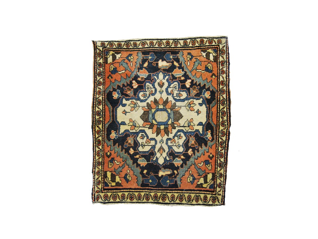 Appraisal: Antique Persian fine Sarouk mat circa