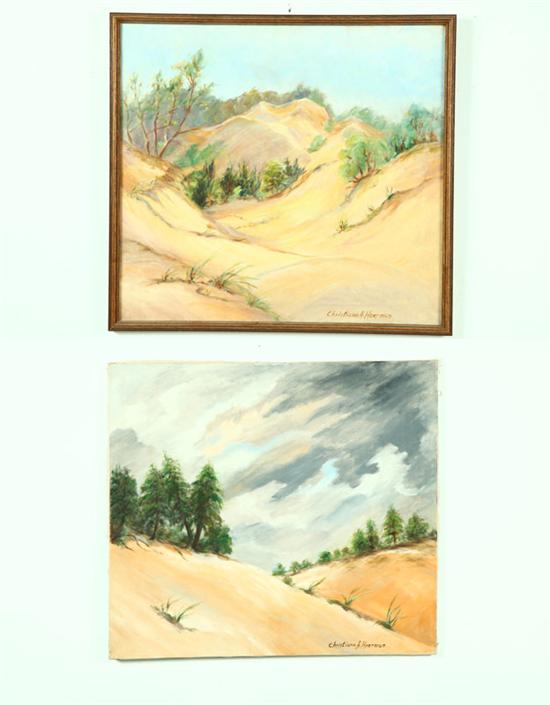 Appraisal: TWO PAINTINGS BY CHRISTINA ACKERMAN HOERMAN CALIFORNIA ILLINOIS - Oil