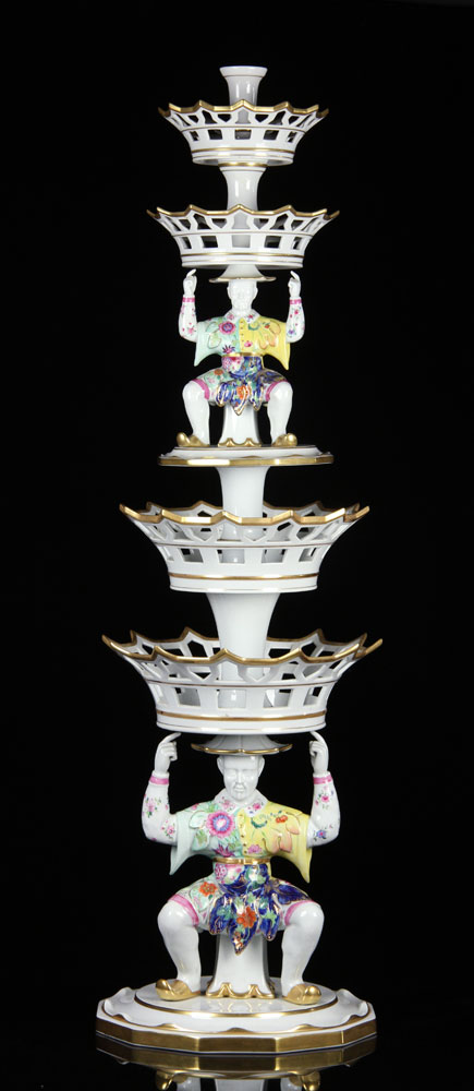 Appraisal: - Mottahedeh Chinese Four Tier Centerpiece Mottahedeh Chinese four-tier centerpiece