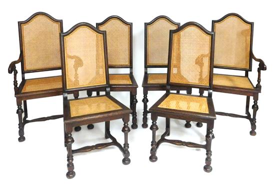 Appraisal: Paine Furniture Co Boston Baroque style dining chairs c six