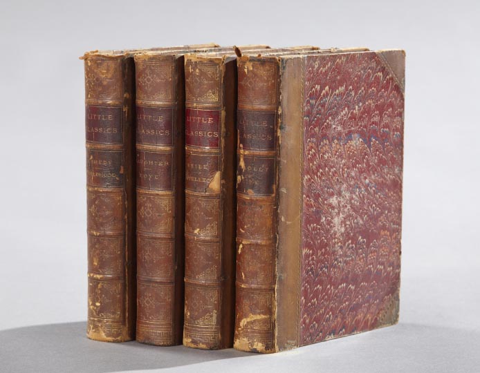 Appraisal: Leather-Bound Volumes I II V and IX of Nathaniel Hawthorne's