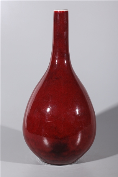 Appraisal: Chinese porcelain red glaze bottle vase minor wear overall good