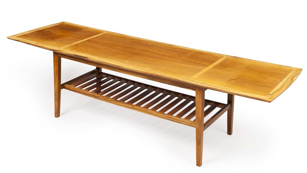 Appraisal: EDWARD BARNSLEY - WALNUT COFFEE TABLE LATE TH CENTURY the