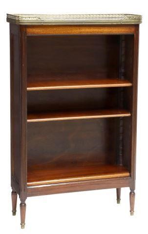 Appraisal: Petite French Louis XVI style bookcase th c having pierced