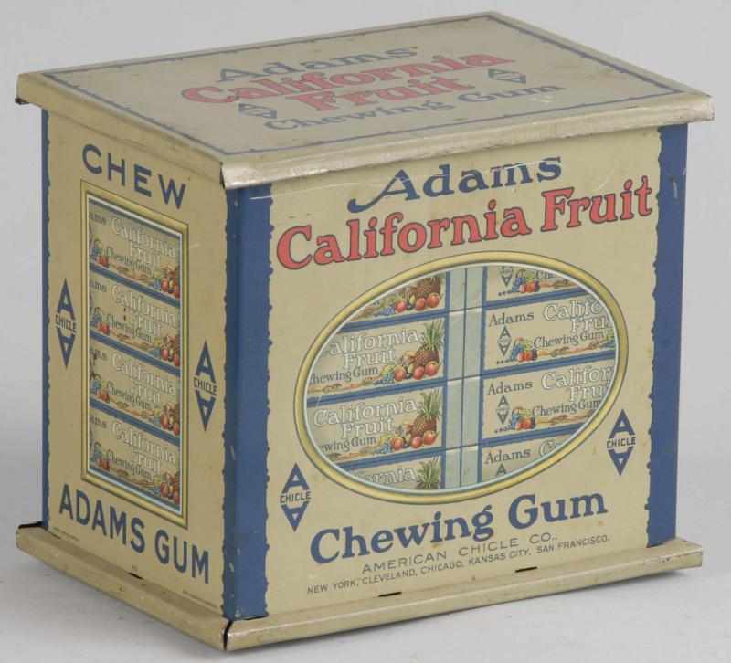 Appraisal: Adams California Fruit Chewing Gum Tin Description Nice image on